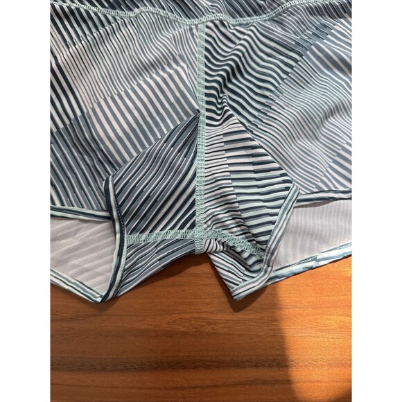 Smartwool Womens M Active Lined Shorts Bleached Aqua Mountain Plaid Running Gym‎ - Picture 4 of 10